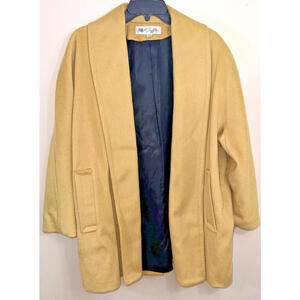 Vtg USA 80’s Paul et Duffier Women size XS Long Wool Blend Overcoat Fall Color
